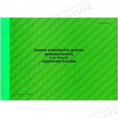 Asmens ambulatorinio gydymo apskaitos kortelių registravimo žurnalas