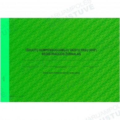 Išduotų kompensuojamųjų vaistų pasų (KVP) registracijos žurnalas