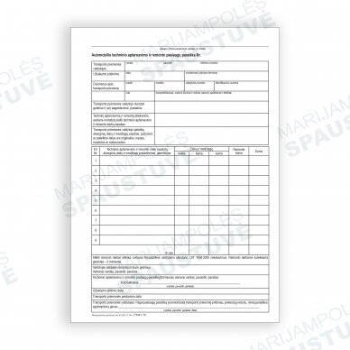 Automobilio techninio aptarnavimo ir remonto paslaugų paraiška (su kopija)